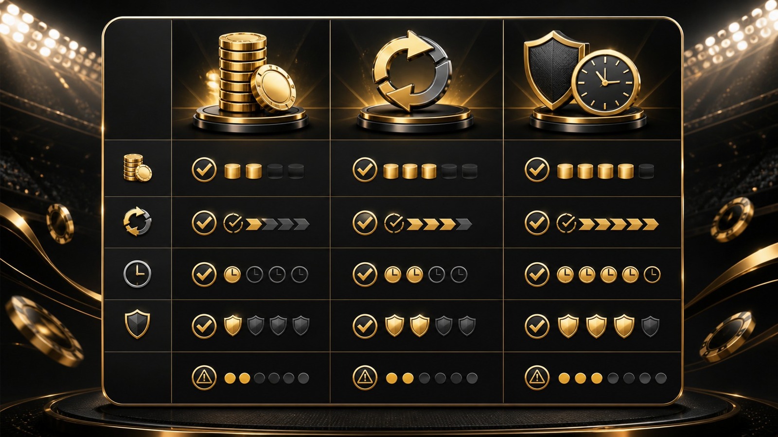 ตารางเปรียบเทียบยอดเดิมพันขั้นต่ำเครดิตฟรี baccarat ออนไลน์